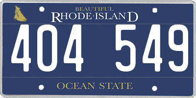 RI license plate 404549