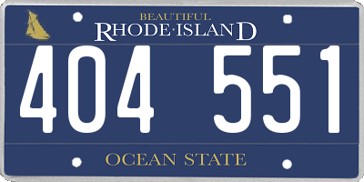 RI license plate 404551