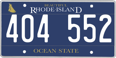 RI license plate 404552