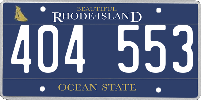 RI license plate 404553