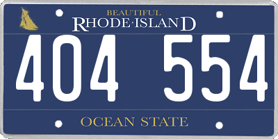 RI license plate 404554