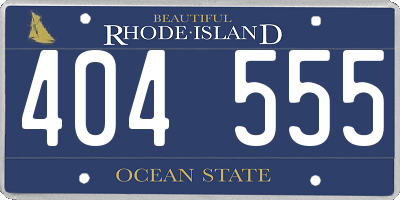 RI license plate 404555