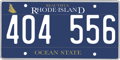 RI license plate 404556