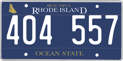 RI license plate 404557