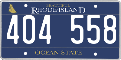 RI license plate 404558