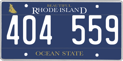 RI license plate 404559