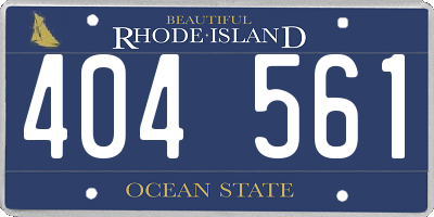 RI license plate 404561