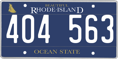 RI license plate 404563