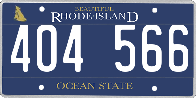 RI license plate 404566