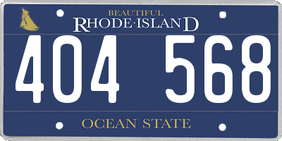RI license plate 404568