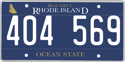 RI license plate 404569