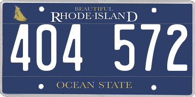 RI license plate 404572