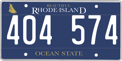 RI license plate 404574