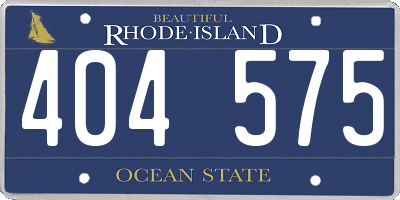 RI license plate 404575