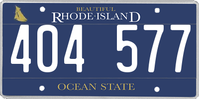 RI license plate 404577
