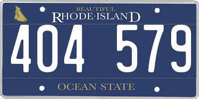 RI license plate 404579