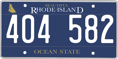 RI license plate 404582