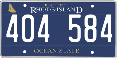 RI license plate 404584