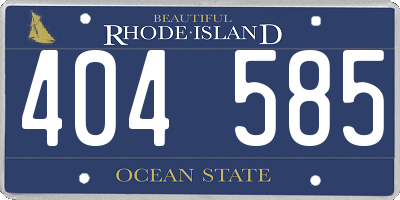 RI license plate 404585