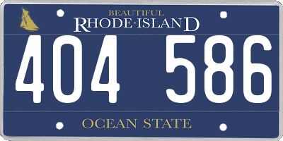 RI license plate 404586