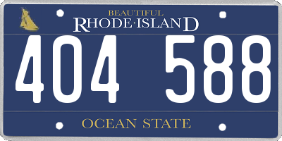 RI license plate 404588