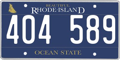 RI license plate 404589