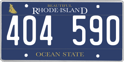 RI license plate 404590