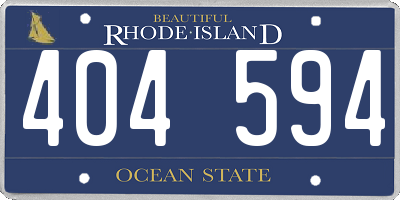 RI license plate 404594