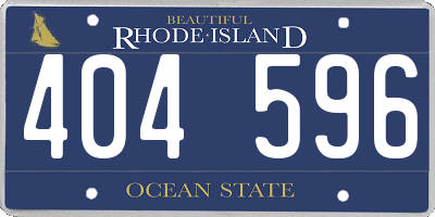RI license plate 404596