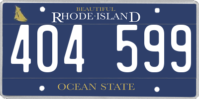 RI license plate 404599
