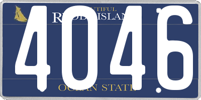 RI license plate 4046