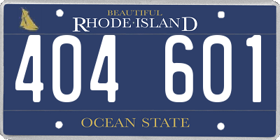 RI license plate 404601