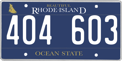 RI license plate 404603