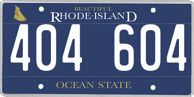 RI license plate 404604