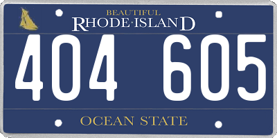 RI license plate 404605