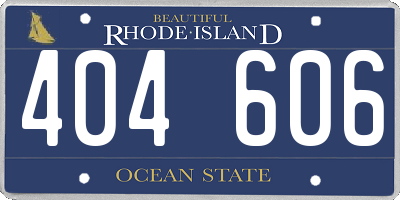 RI license plate 404606