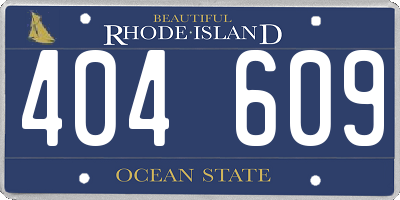 RI license plate 404609