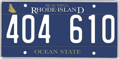 RI license plate 404610