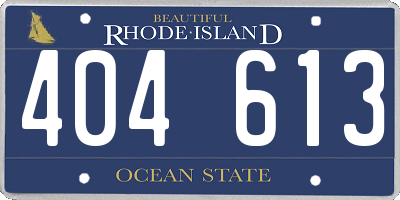 RI license plate 404613