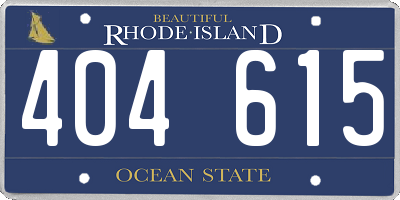 RI license plate 404615