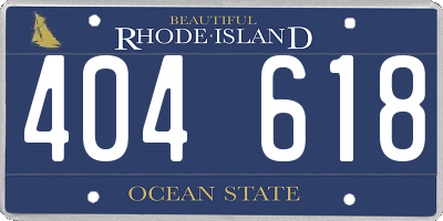 RI license plate 404618