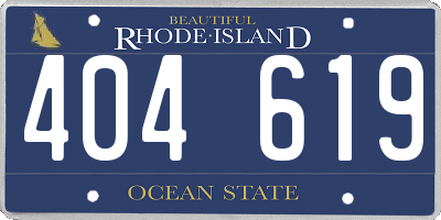 RI license plate 404619