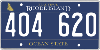RI license plate 404620