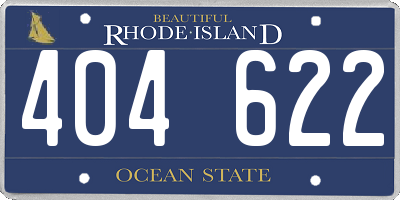 RI license plate 404622