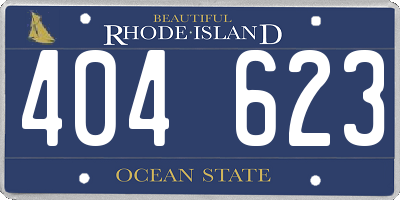 RI license plate 404623