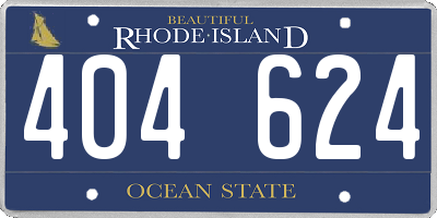 RI license plate 404624