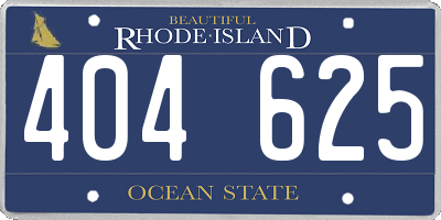 RI license plate 404625