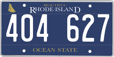 RI license plate 404627