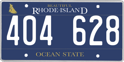 RI license plate 404628