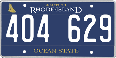 RI license plate 404629